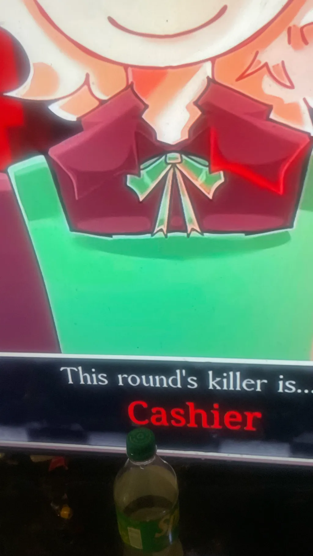 ai character: Cashier angry ￼ background