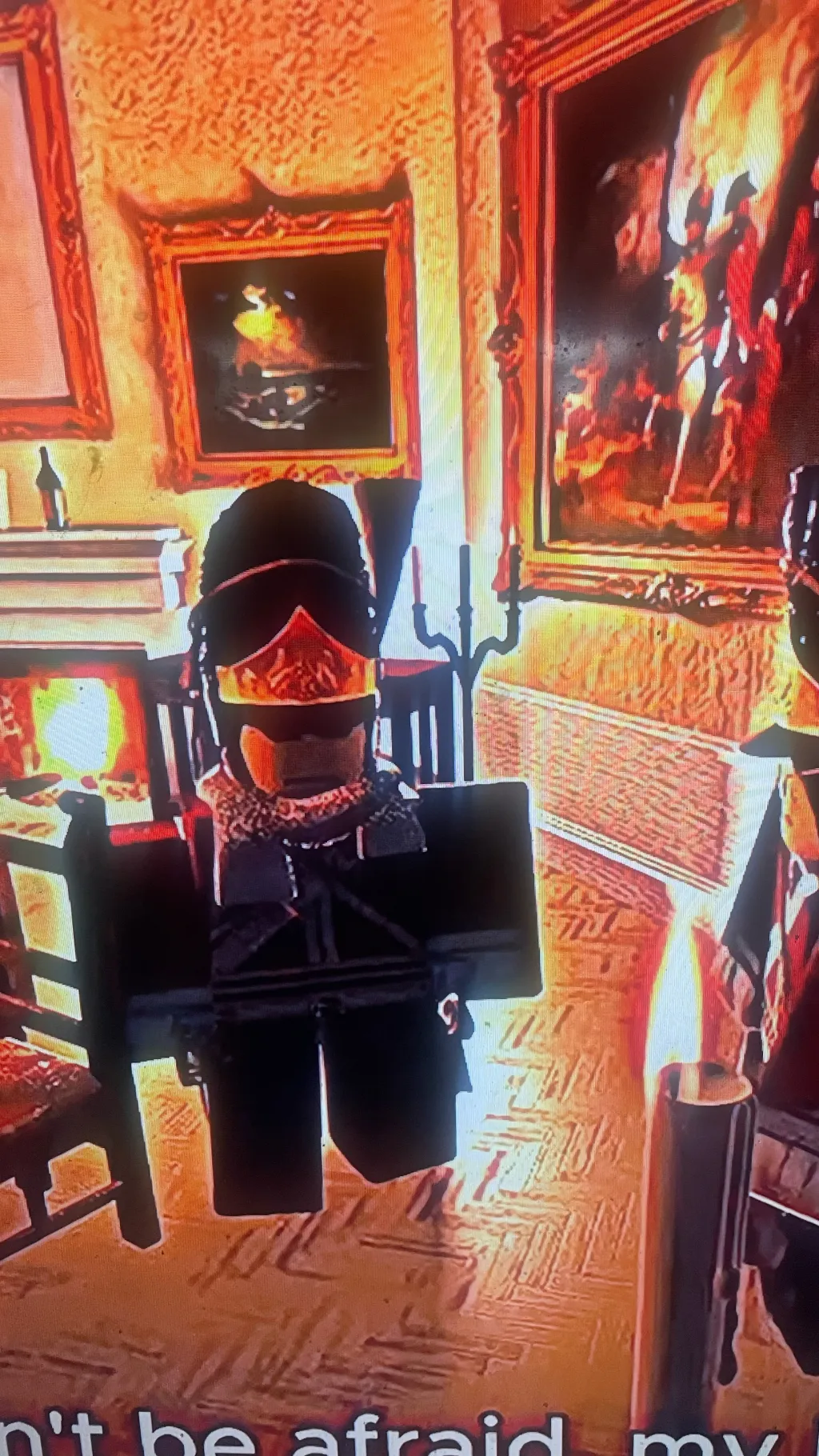 ai character: A strange dinner background