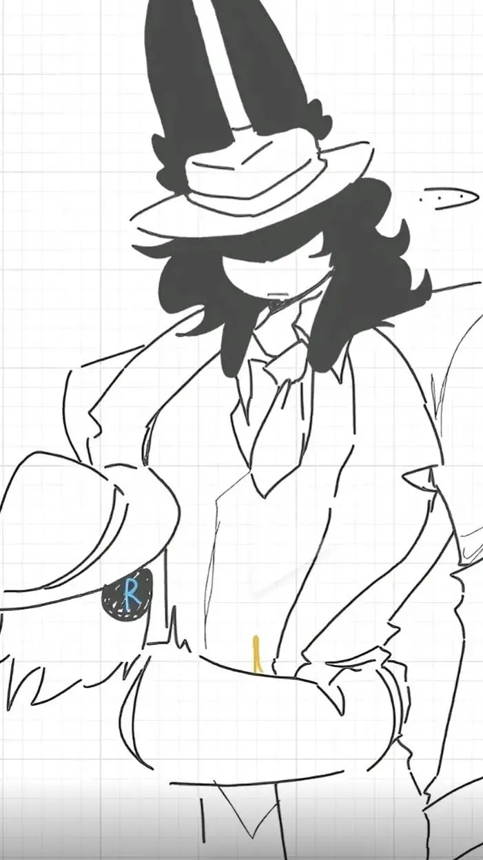 ai character: doublefedora :3 background