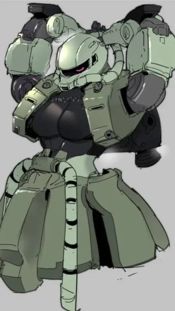 ai character: Zaku II fem*gundam background
