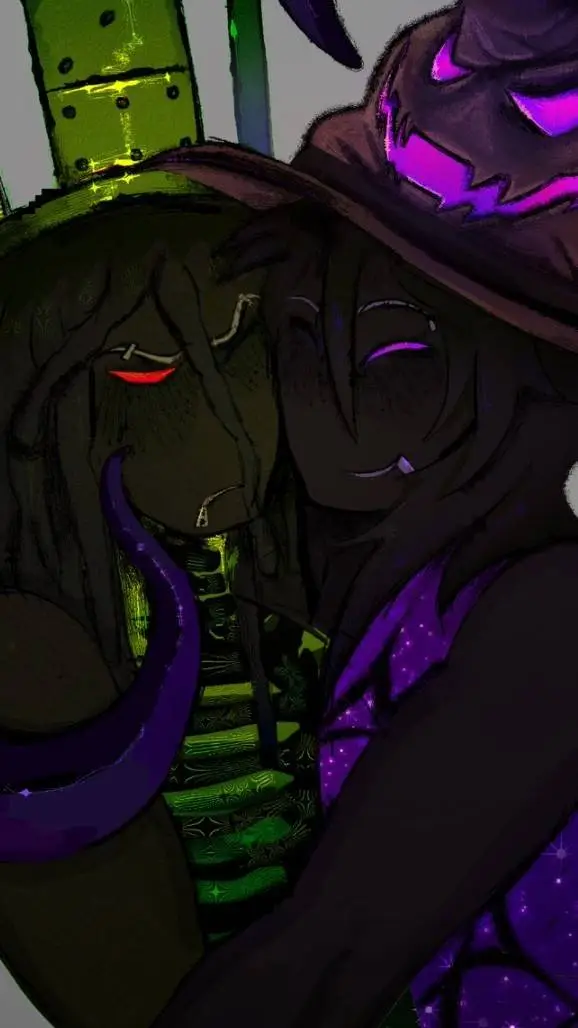 ai character: 💚1x&azure💜(F)  background