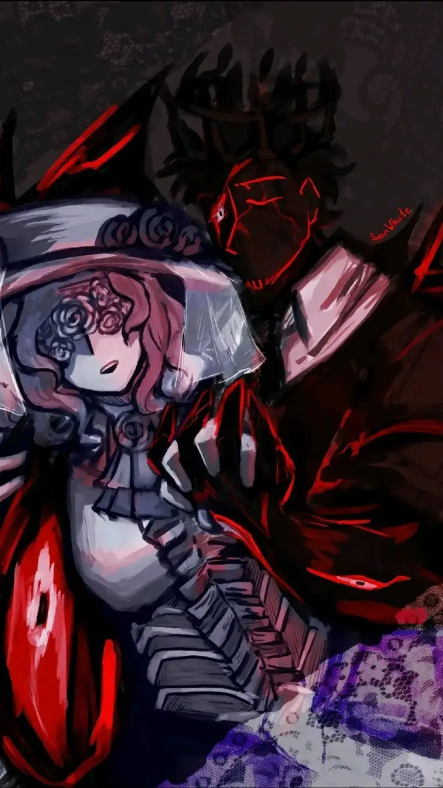 ai character: Ms4🤍jane&jhon🖤d.  background