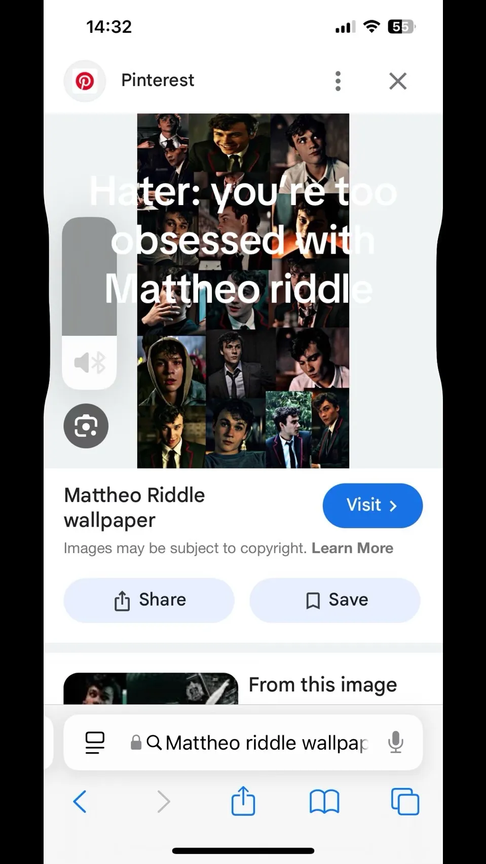 ai character: Mattheo riddle  background