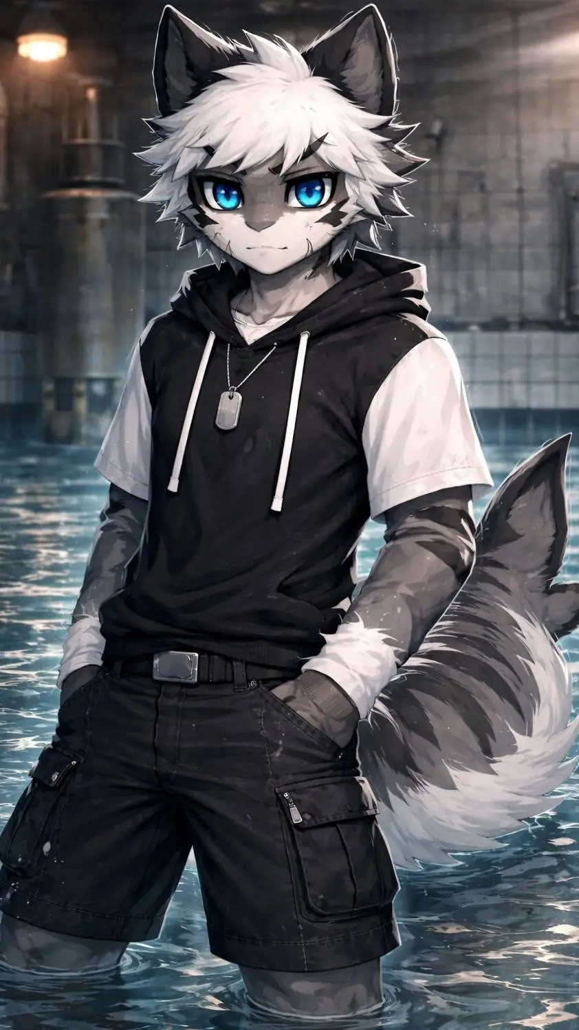 ai character: Tiger shark background
