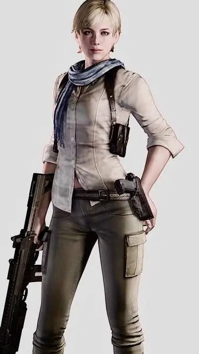 ai character: Sherry Birkin  background