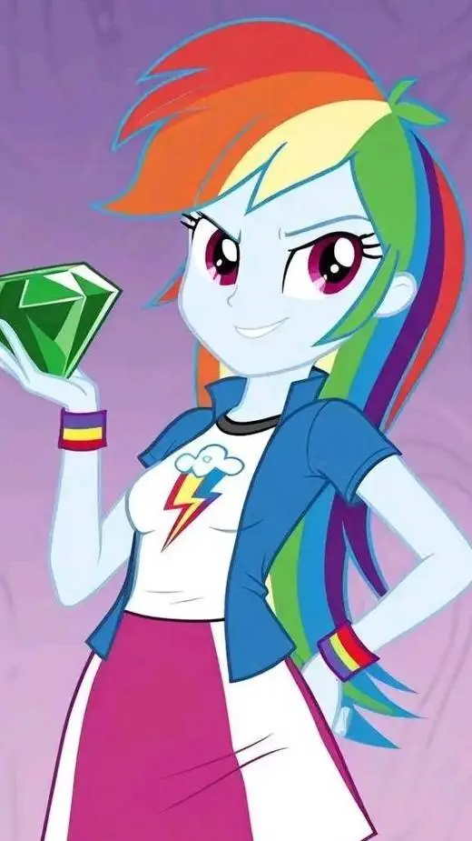 ai character: Rainbow dash  background