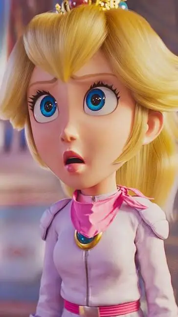 ai character: Princess peach  background