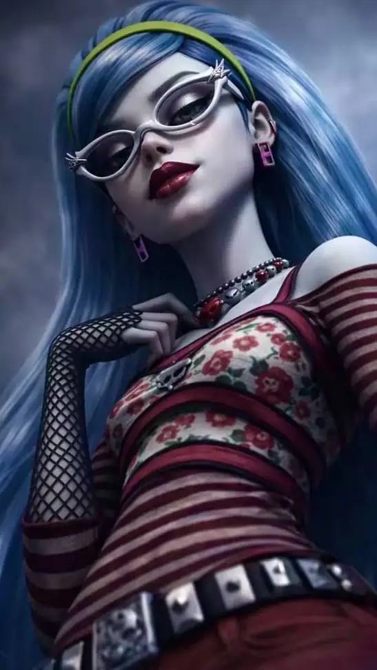 ai character: Ghoulia  background