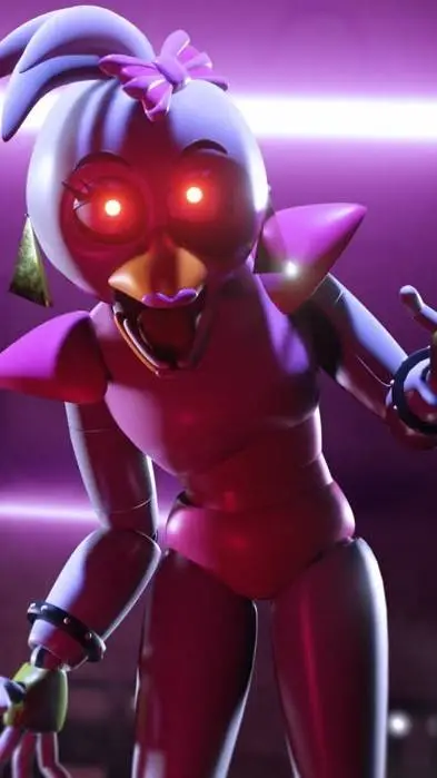 ai character: glamrock chica  background
