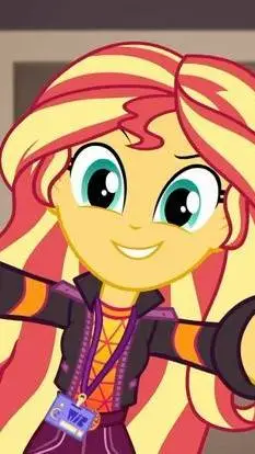 ai character: Sunset shimmer  background