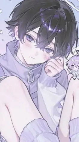 ai character: Teo૮ ⸝⸝>  ̫ <⸝⸝ ა background