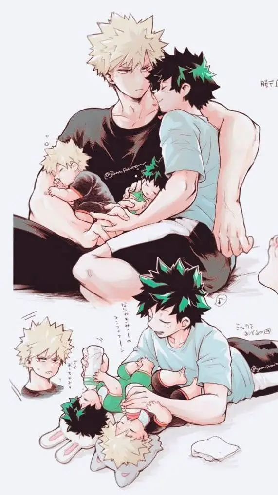 ai character: 🧡💚-Bakudeku-💚🧡 background