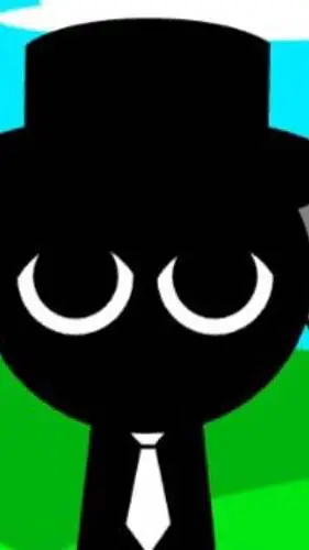 ai character: Black sprunki background