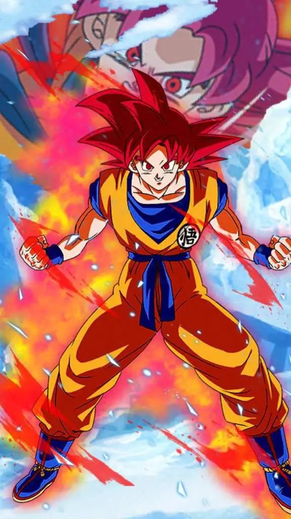 ai character: Ssjg/ssjb goku background