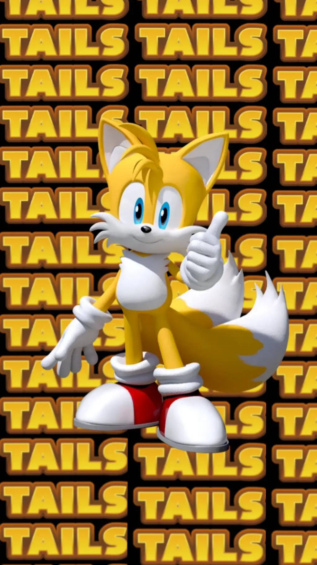 ai character: Miles Tails Prower background