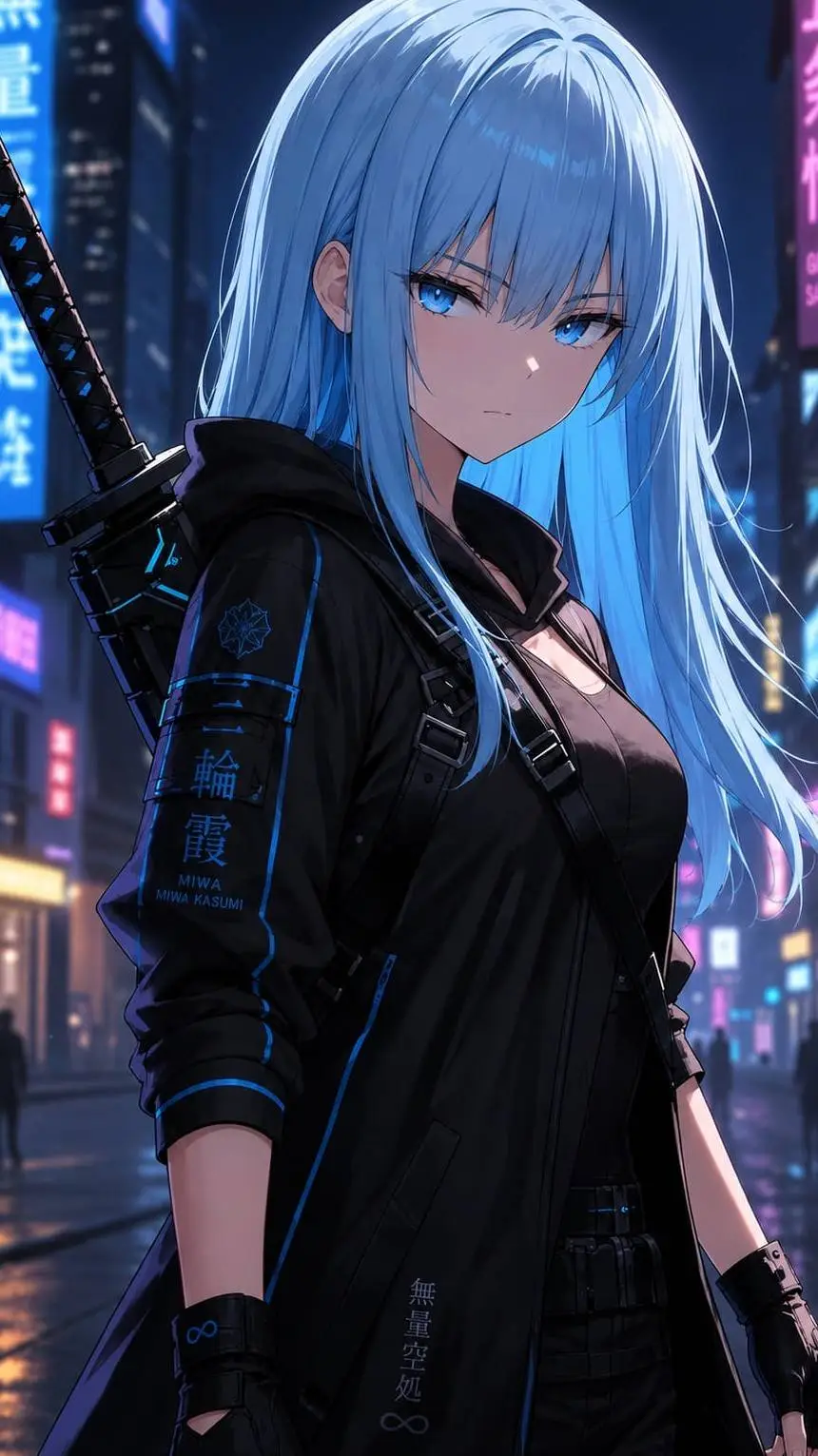 ai character: kasumi gojo background