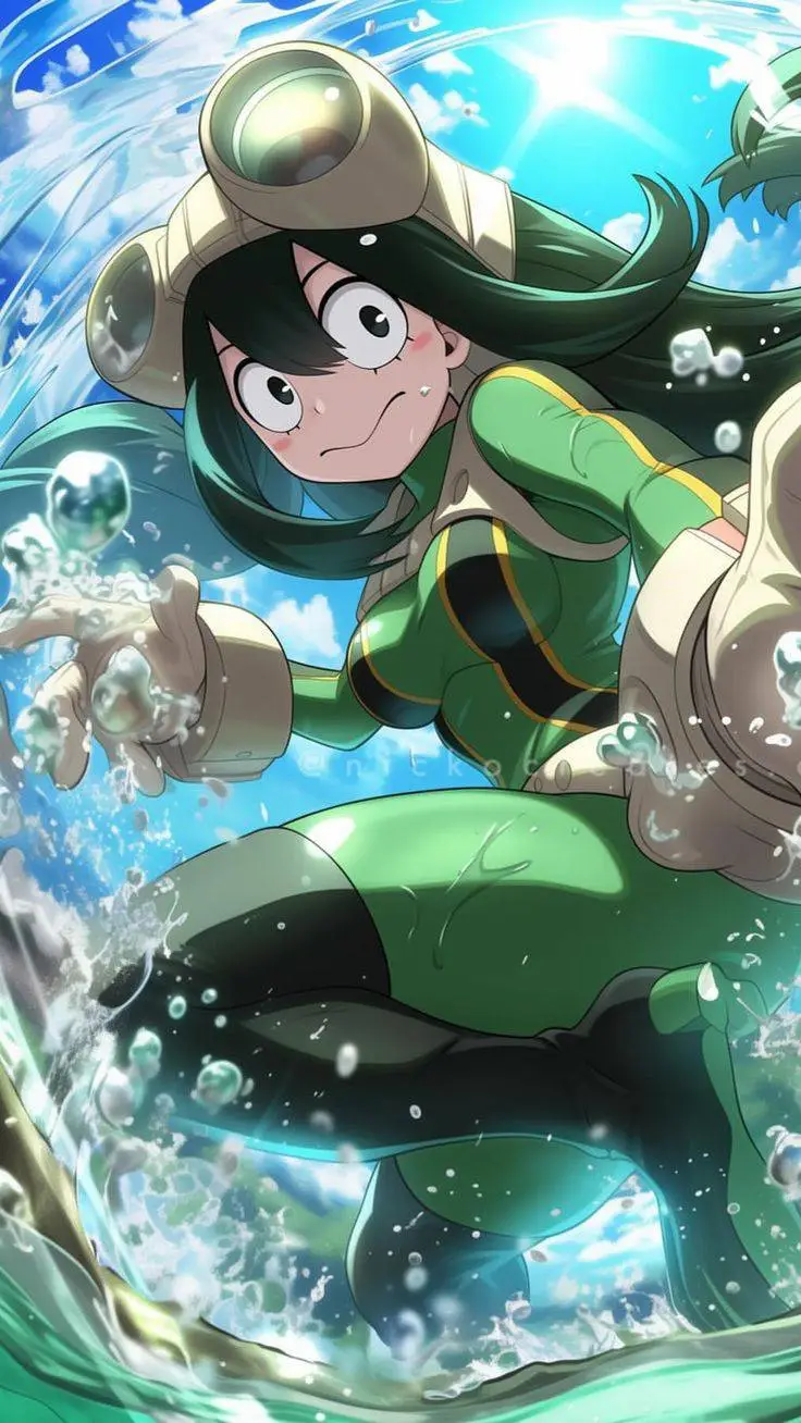 ai character: Tsuyu Asui background