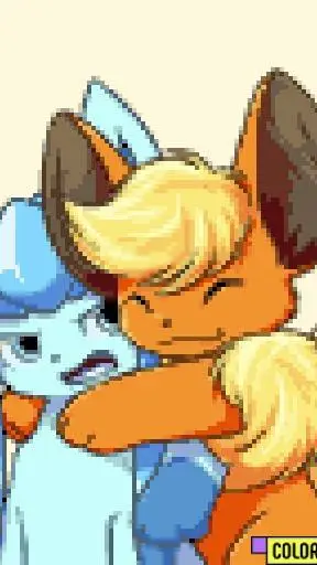 ai character: Flareon X glaceon~ background