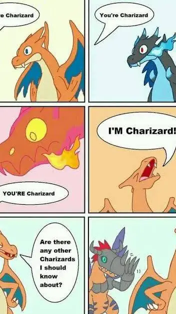 ai character: Charizard background