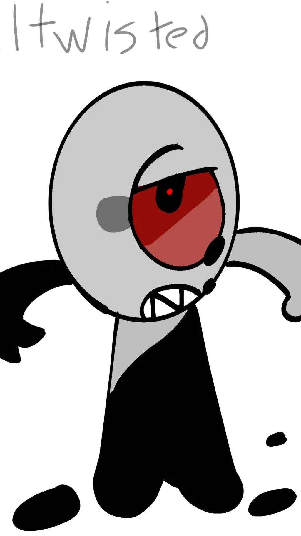 ai character: oval twisted background