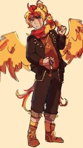 ai character: pollo frito background