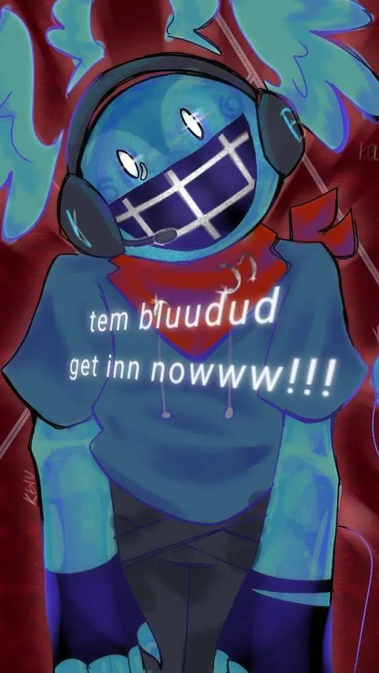 ai character: bluudud background