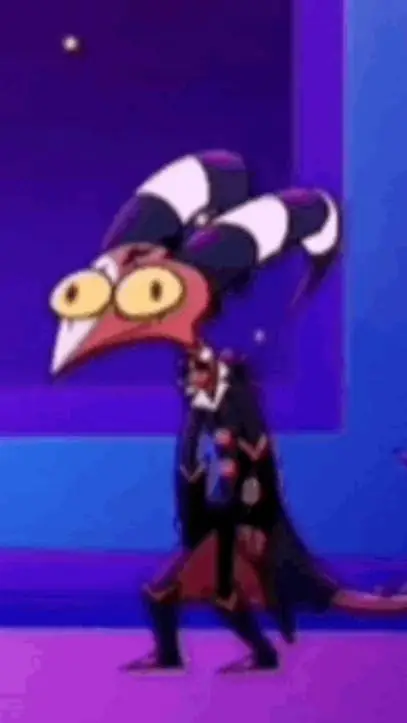 ai character: blitzø but a idoit background