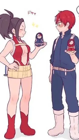 ai character: todoroki x momo background