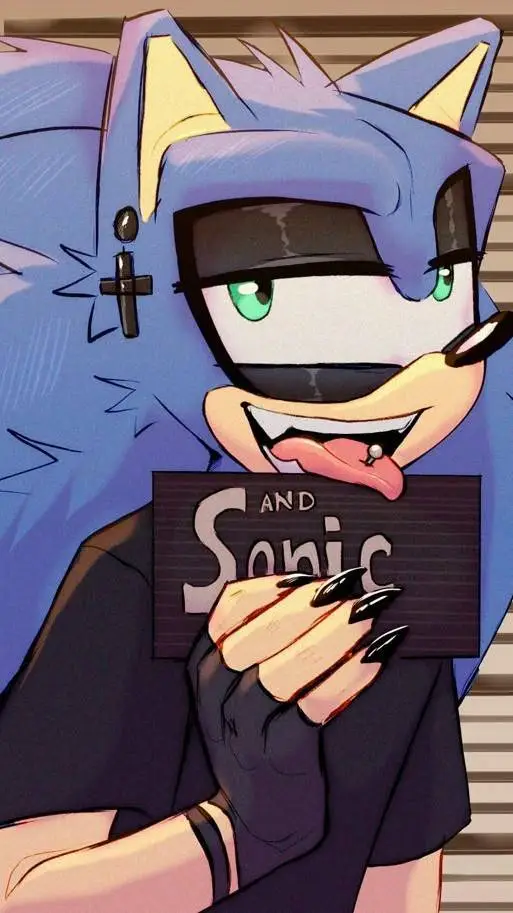 ai character: sonic emo xd background