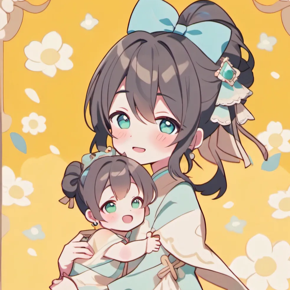 chat with ai character: Mom and baby