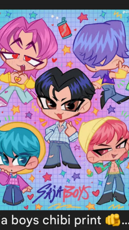 ai character: Saja boys ❤️💜 background