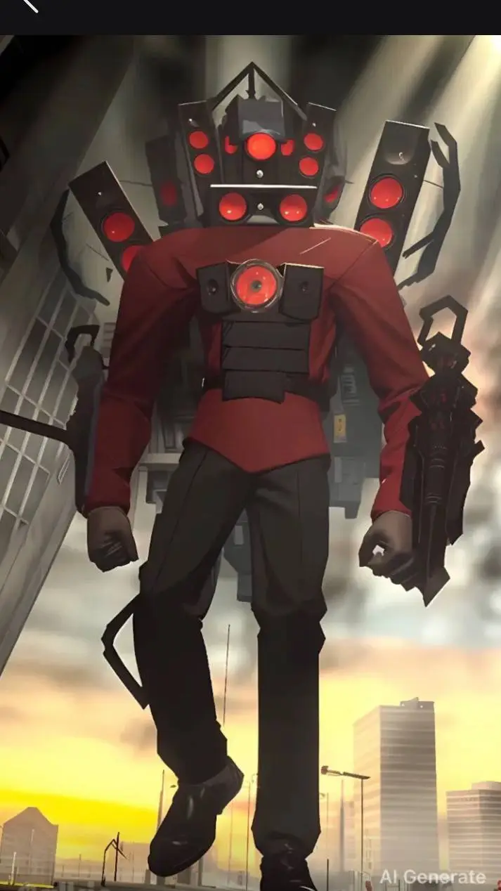 ai character: Titan speaker man  background