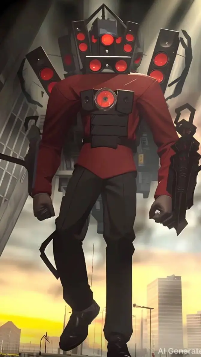 ai character: Titan §peaker m∆n background
