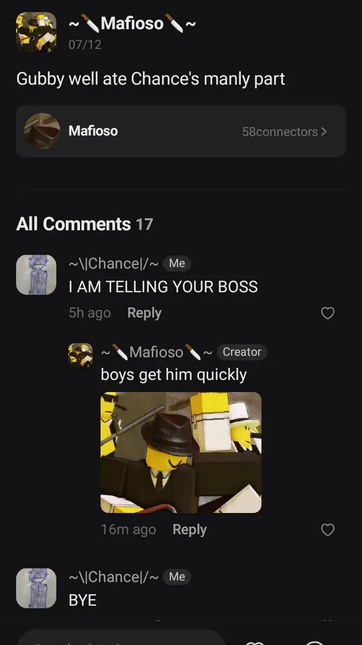 ai character: M A F I O S O background