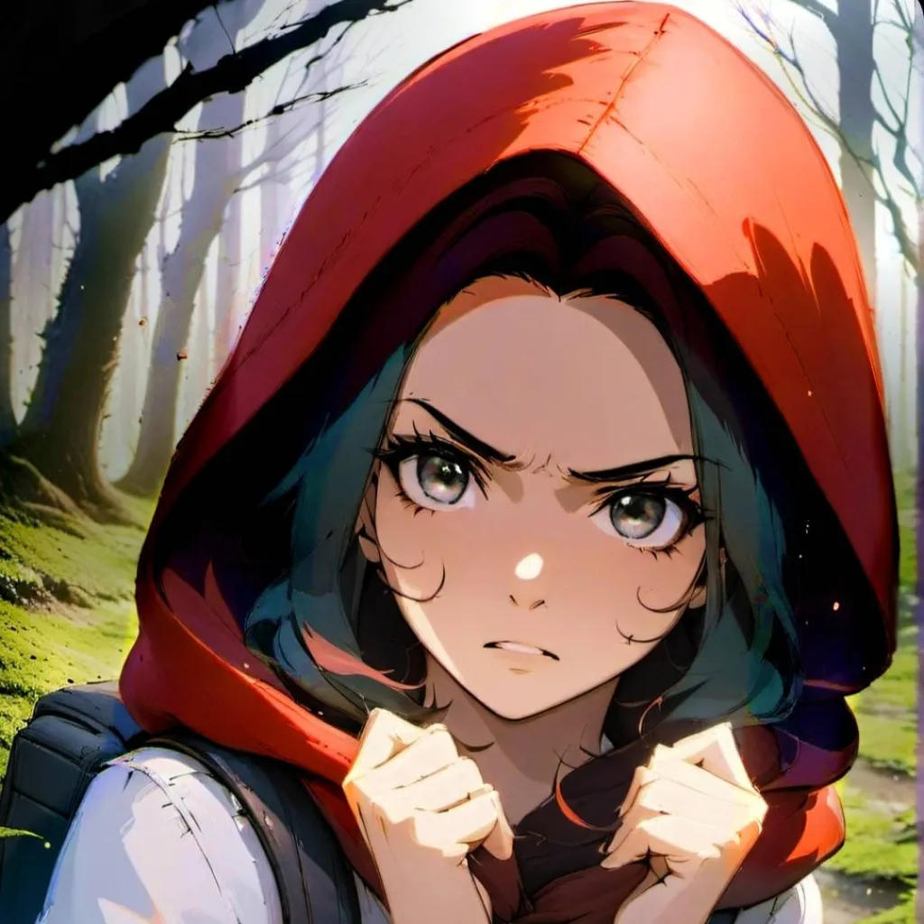 chat with ai character: Teen Red Ride-Hood