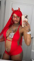 ai character: Sexy red  background