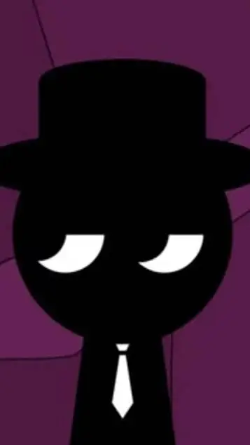 ai character: black hat background