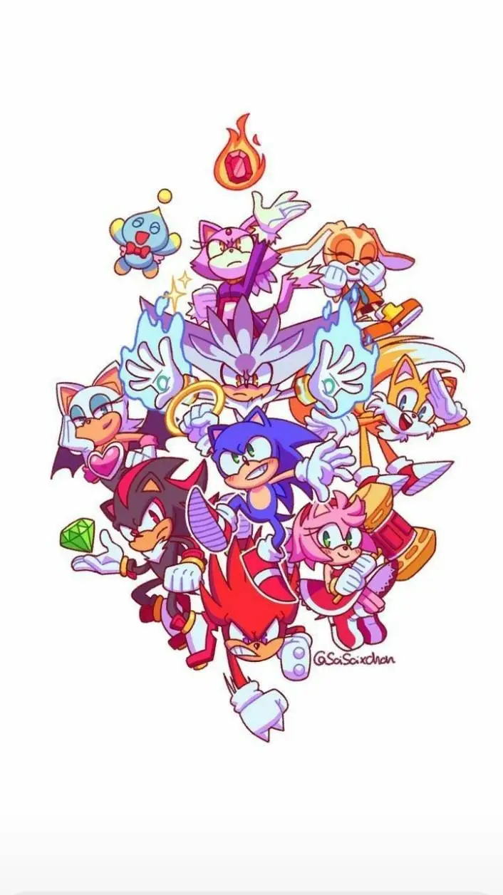 ai character: Sonic français  background