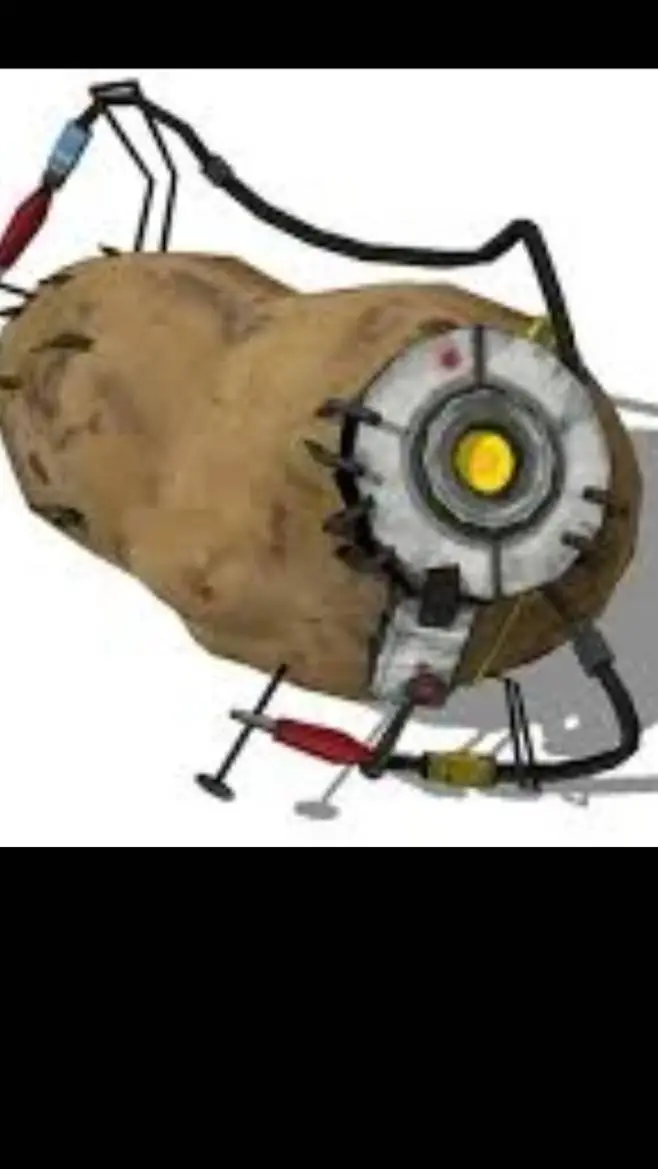 ai character: GLaDOS patata background