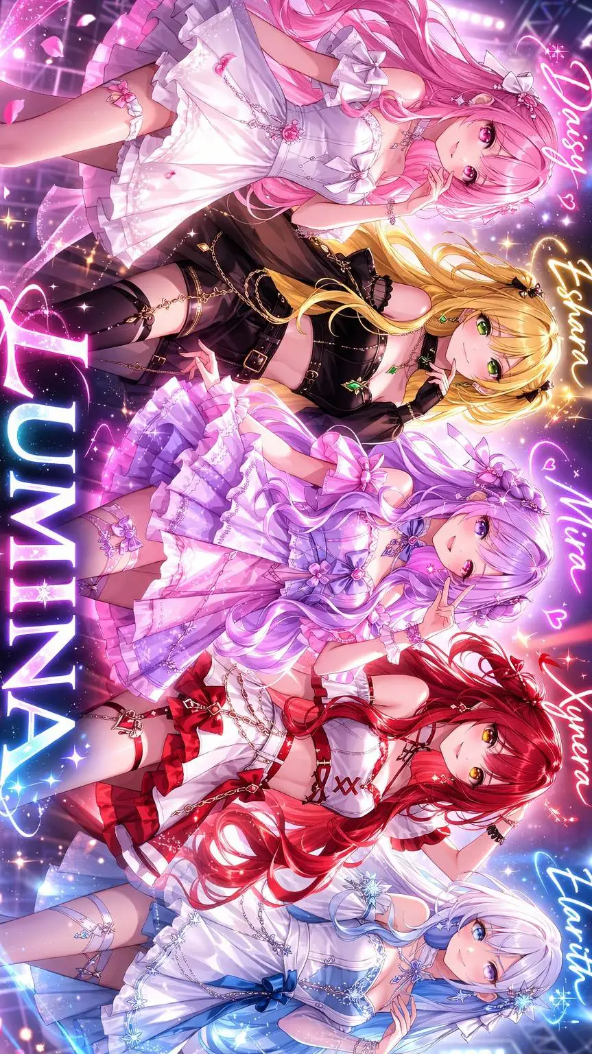 ai character: LUMINA background