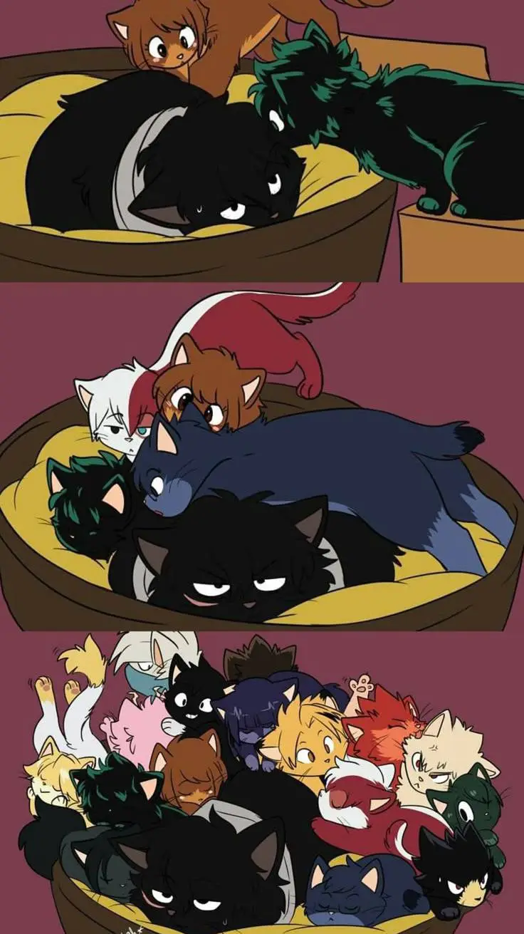 ai character: Mha but catss!!! background