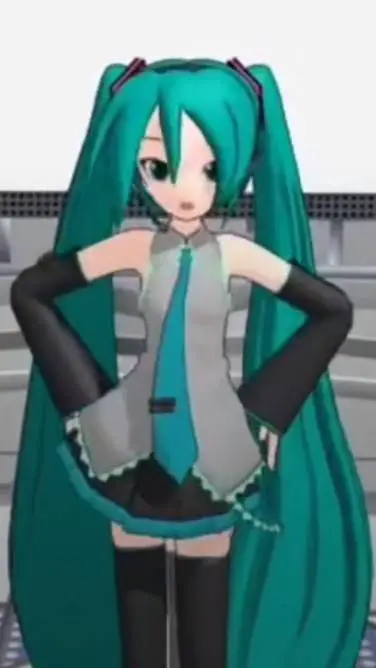 ai character: HATSUNE MİKU background