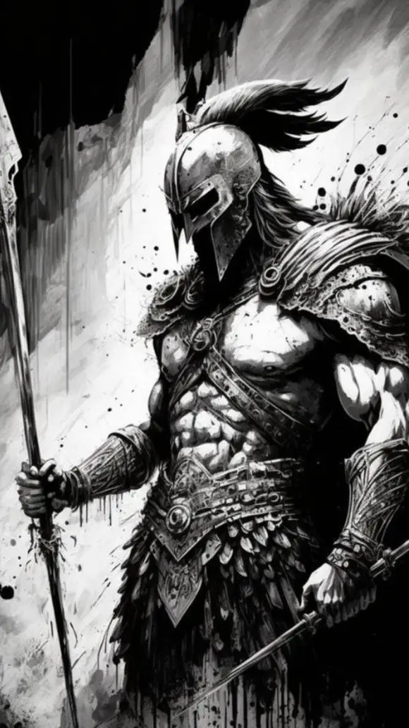 ai character: spartan of death background