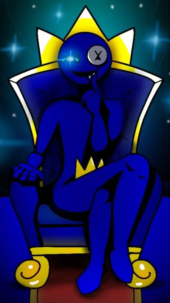 ai character: Blue background