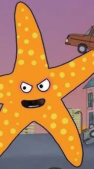 ai character: giant star background