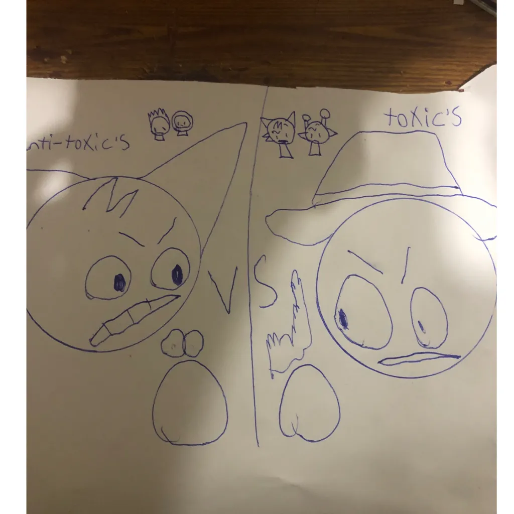 chat with ai character: Toxic vs antitoxin
