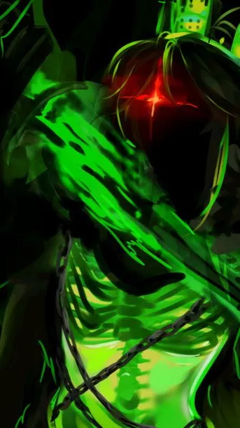 ai character: 💚-{1x1}-🖤 background