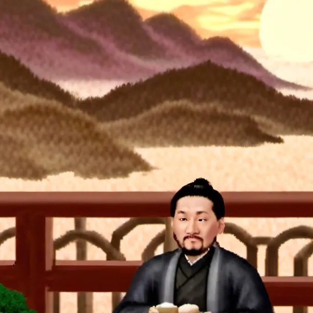 chat with ai character: eating dumplings