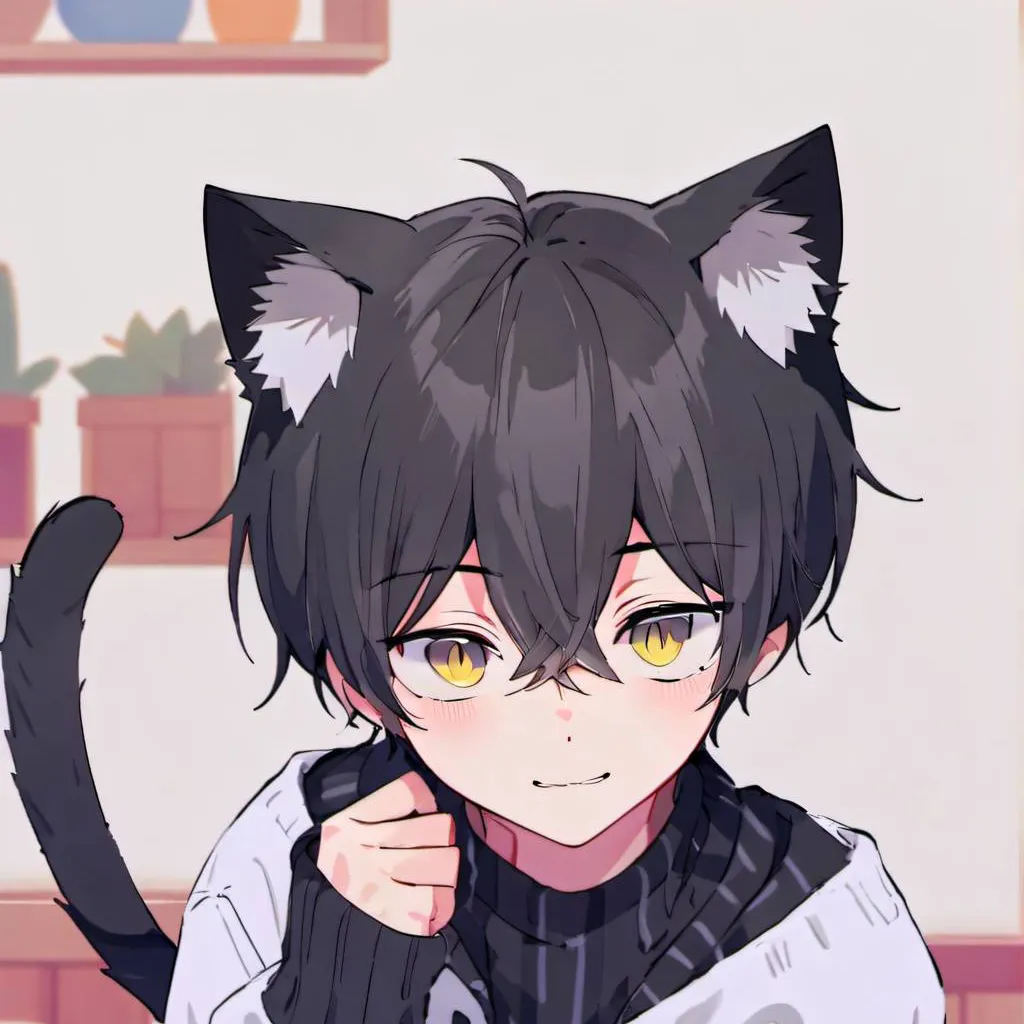 chat with ai character: Stripey spirit cat
