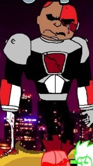 ai character: Cyborg malvado background